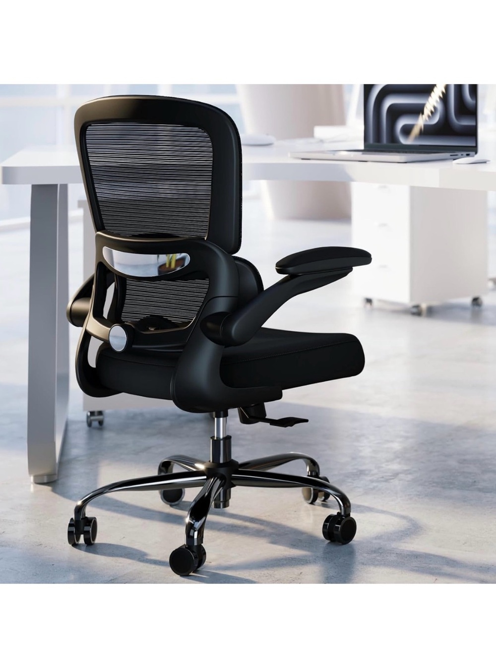 Ergonomic Mesh-Back Home Office Chair - Black